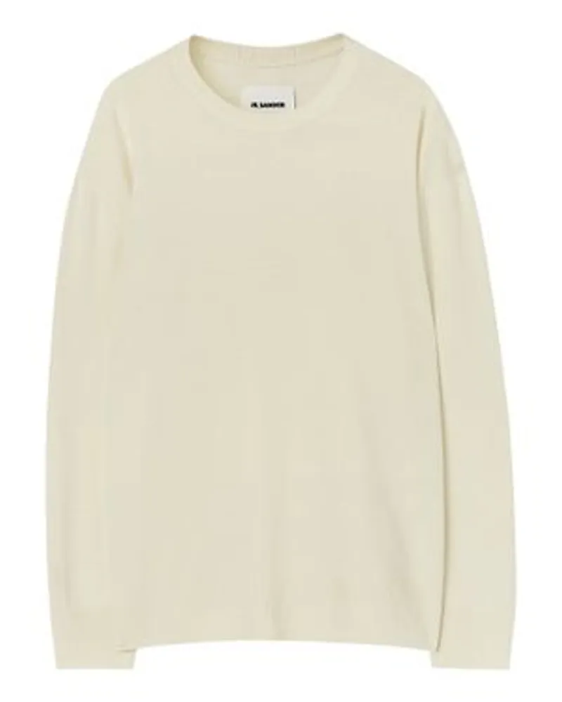 Jil Sander Pullover mit rundhalsausschnitt White