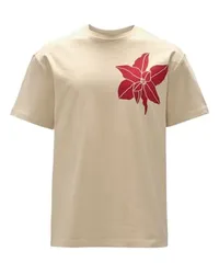 J.W.Anderson T-Shirt mit Blumen-Print Beige