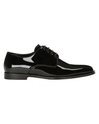 Dolce & Gabbana Glänzende Derby-Schuhe Black