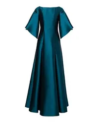 Alberta Ferretti Langes Mikado-Kleid Blue