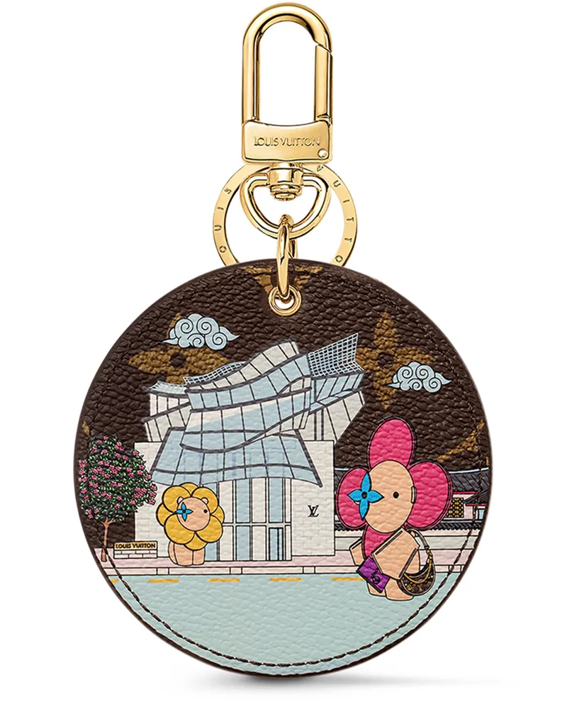 Louis Vuitton Illustre Xmas Seoul Taschenschmuck und Schlüsselanhänger Brown