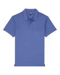 Vilebrequin Einfarbiges Poloshirt Blue