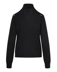 Maison Margiela Work-in-Progress Pullover Mit Hohem Kragen Black