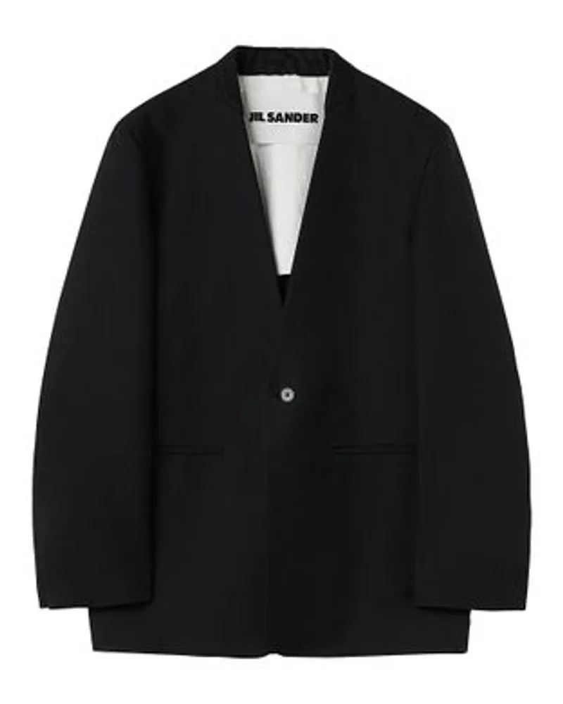 Jil Sander Destrukturierte Jacke Black