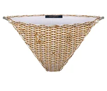 Bikiniunterteil mit Monogram Raffia-Motiv