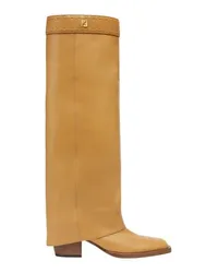 Fendi Stiefel mit hohem Absatz Beige