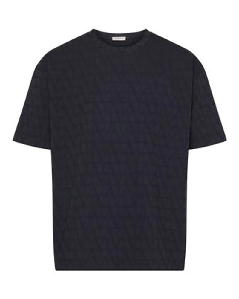 Valentino Garavani Kurzarm-T-Shirt Navy