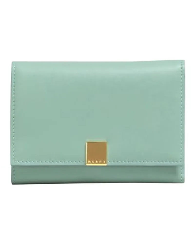 Marni Dreifach gefaltete Brieftasche Prisma Green