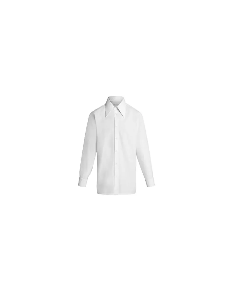 Maison Margiela Hemd mit spitzem Kragen White