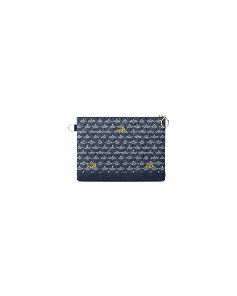 Fauré Le Page Clutch Pochette Zip 19 Navy