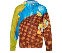 Bedruckte Windjacke aus Nylon