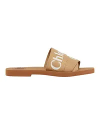 Chloé Flache Mules Woody Beige