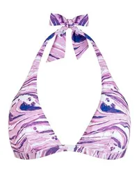 Vilebrequin x Maison Kitsuné – Neckholder-Bikinioberteil Wave Purple