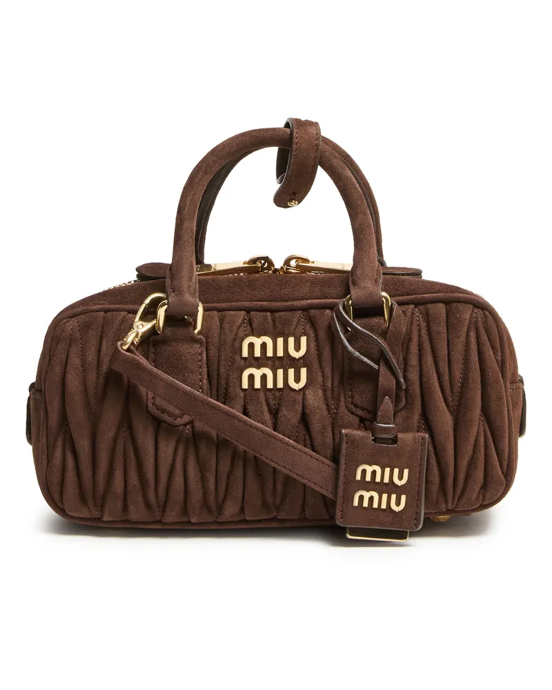 Miu Miu Kleine Stepptasche Arcadie aus Wildleder 