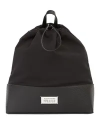 Maison Margiela Mittelgroßer 5AC Rucksack mit Kordelzug für den Alltag Black