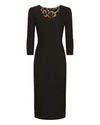 Dolce & Gabbana Wadenlanges Kleid Black