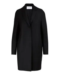 Harris Wharf London Cocoon coat in felted wool Black