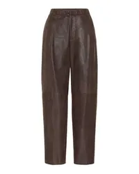 Brunello Cucinelli Baggy Crop-Hose Brown