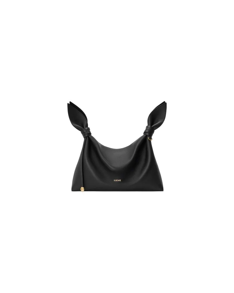 Loewe Mittelgroße Umhängetasche Scarf aus glattem Kalbsleder Black