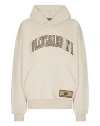 Dolce & Gabbana Hoodie mit Logo-Stickerei Beige