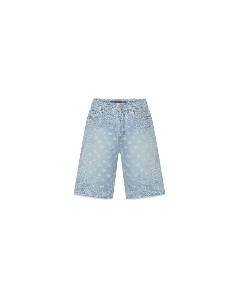 Amiri Skater Shorts Bandana Jacquard Blue