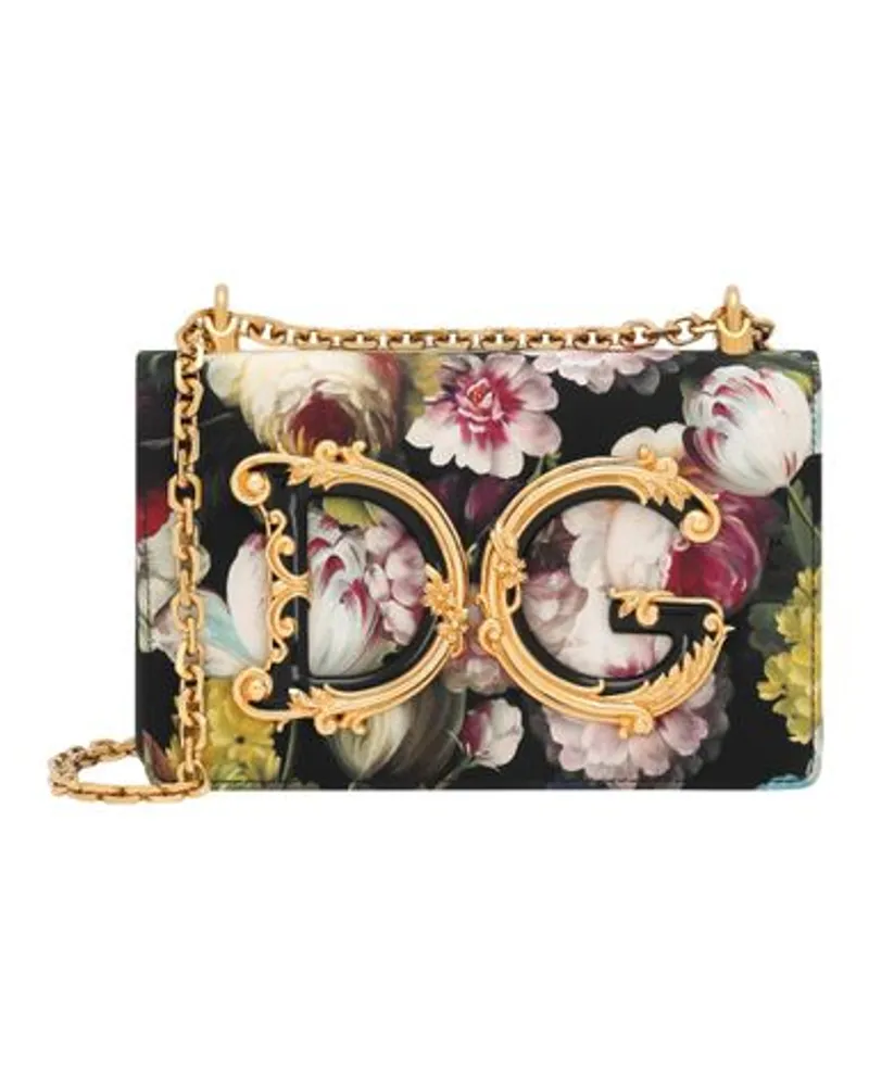 Dolce & Gabbana Mittelgroße Schultertasche DG Girls Multicolor