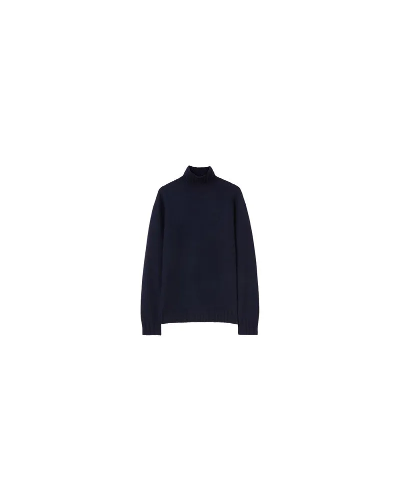 Jil Sander Hochgeschlossener Pullover Blue