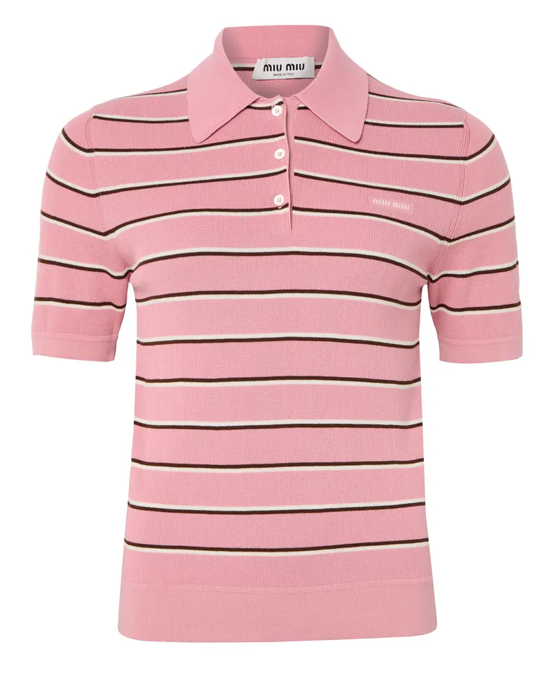 Miu Miu Gestreiftes Polohemd 