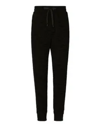 Dolce & Gabbana Jogginghose mit geflocktem Logo Black