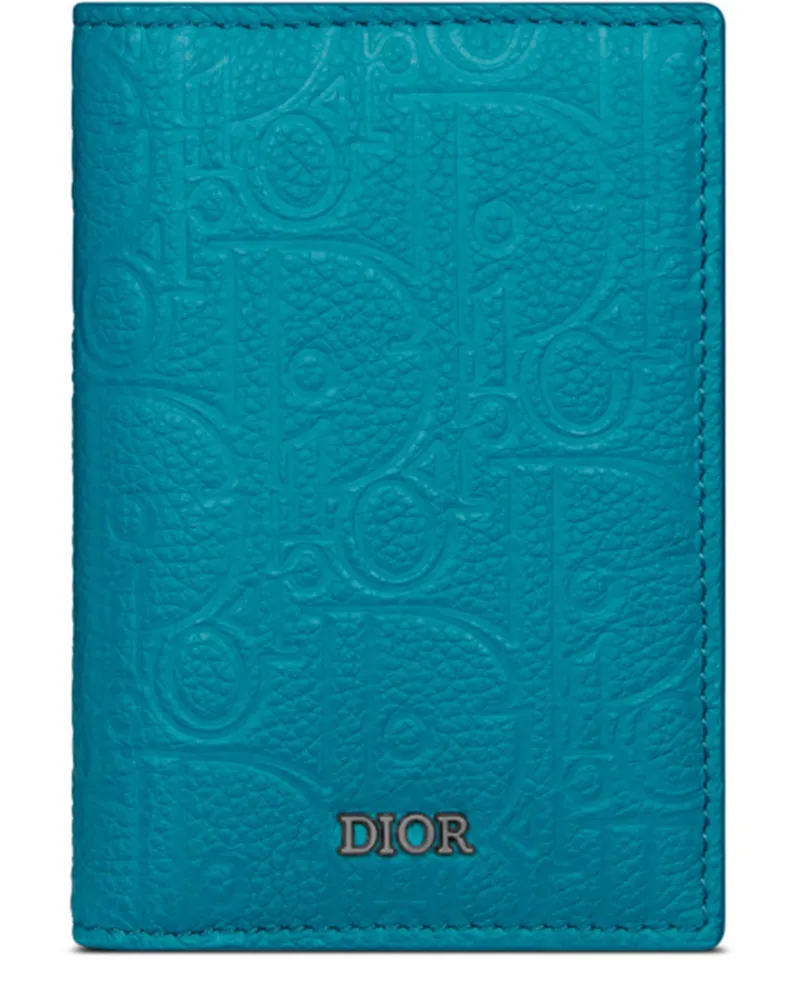 Dior Bifold-Kartenetui im Hochformat Blue