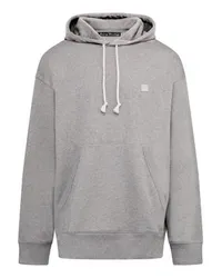 Acne Studios Kapuzensweatshirt Fonbar Hood X Face Grey