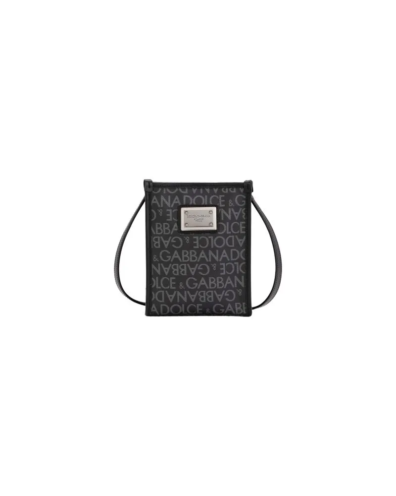 Dolce & Gabbana Kleiner bedruckter Jacquard-Shopper Multicolor