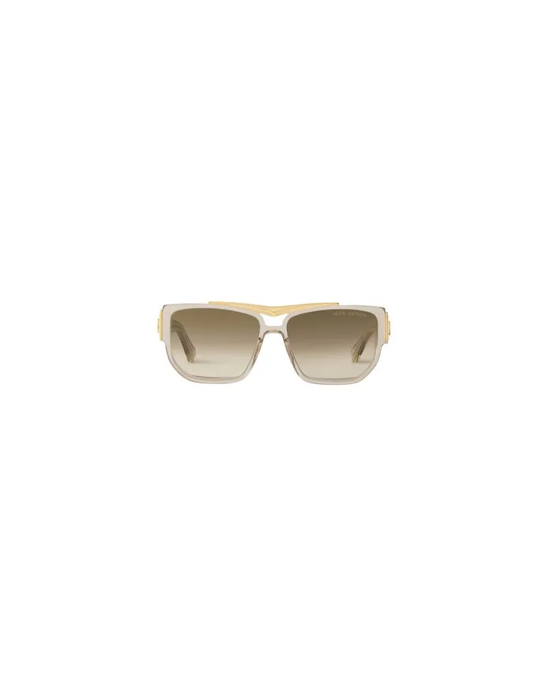 Louis Vuitton LV Flight Square Sonnenbrille Beige