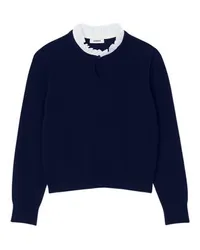 Sandro Gerüschter Pullover Blue