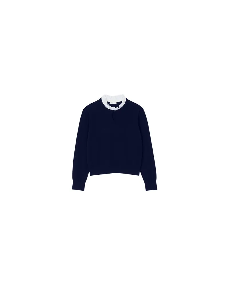 Sandro Gerüschter Pullover Blue