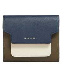 Marni Ledergeldbörse Blue