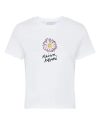 Kitsuné Kurzärmeliges T-Shirt Floating Flower White