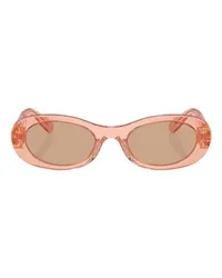 Miu Miu Ovale Sonnenbrille Brown