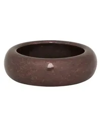 Alberta Ferretti Steifes Armband in Metallic-Optik Brown