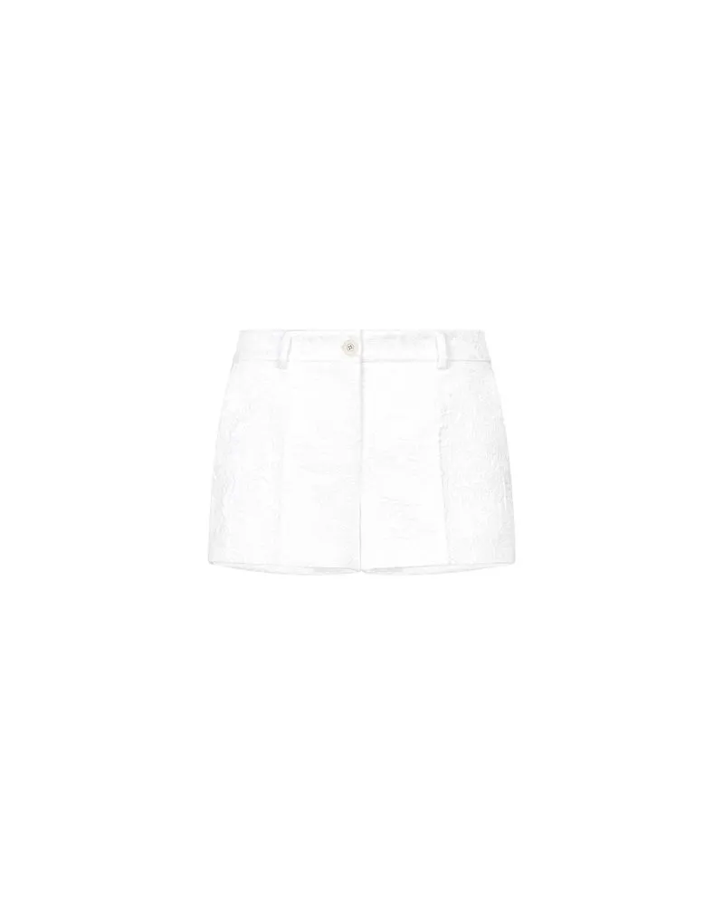 Dolce & Gabbana Brokat-Shorts White