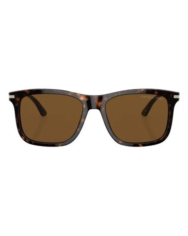 Prada Sonnenbrille Rectangle Brown