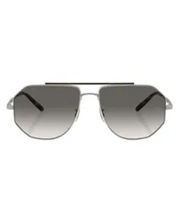 Oliver Peoples Rechteckige Sonnenbrille Moraldo Silver