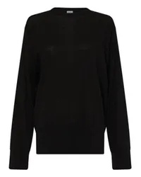 Totême Pullover mit Rundhalsausschnitt Black