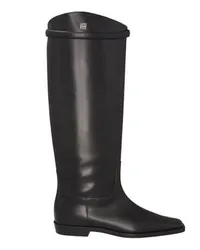 Totême Leder Stiefel Riding Black