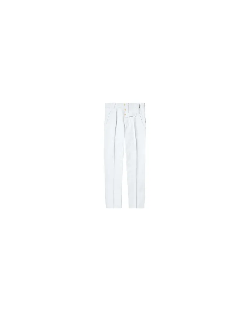 FURSAC Bundfaltenhose White