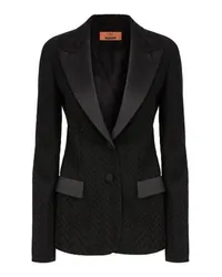 Missoni Chevron-Blazer mit Satin-Details Black