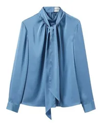 Claudie Pierlot Fließende Bluse nkragen Blue