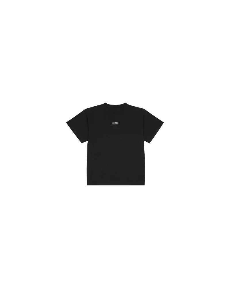 Maison Margiela T-Shirt mit geripptem Ausschnitt Black