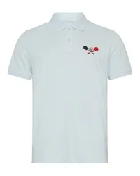 Moncler Kurzärmeliges Poloshirt Blue