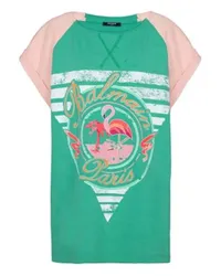 Balmain T-Shirt mit Printmotiv Balmain Flamingo Green